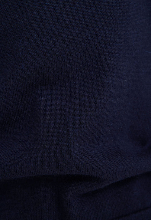 Jac+Jack Pane Cotton Cashmere Sweater - Darkest Navy